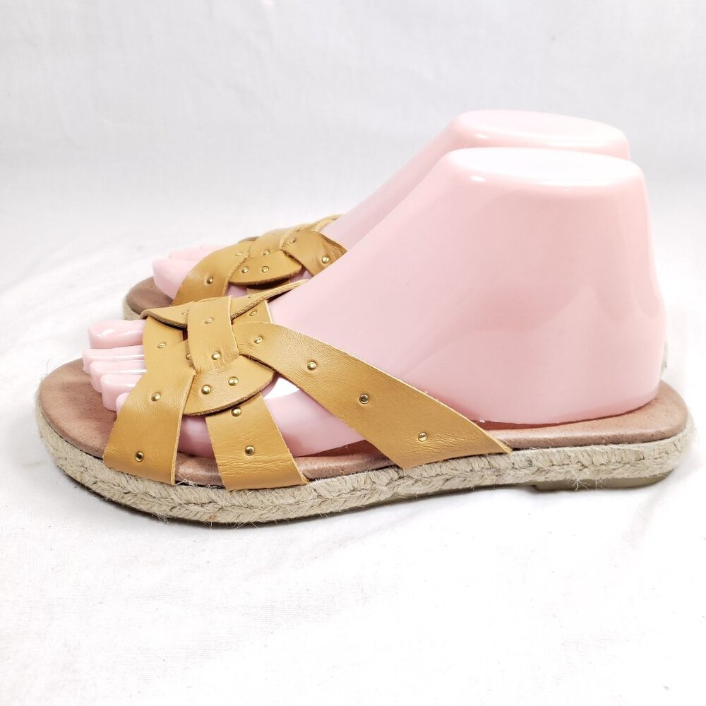 Picon Slide Sandals Women's Size 7.5 Gold Leather - Picture 5 of 8